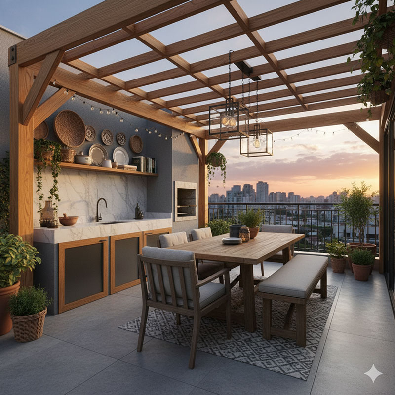 Toldo para Área Gourmet e Varanda